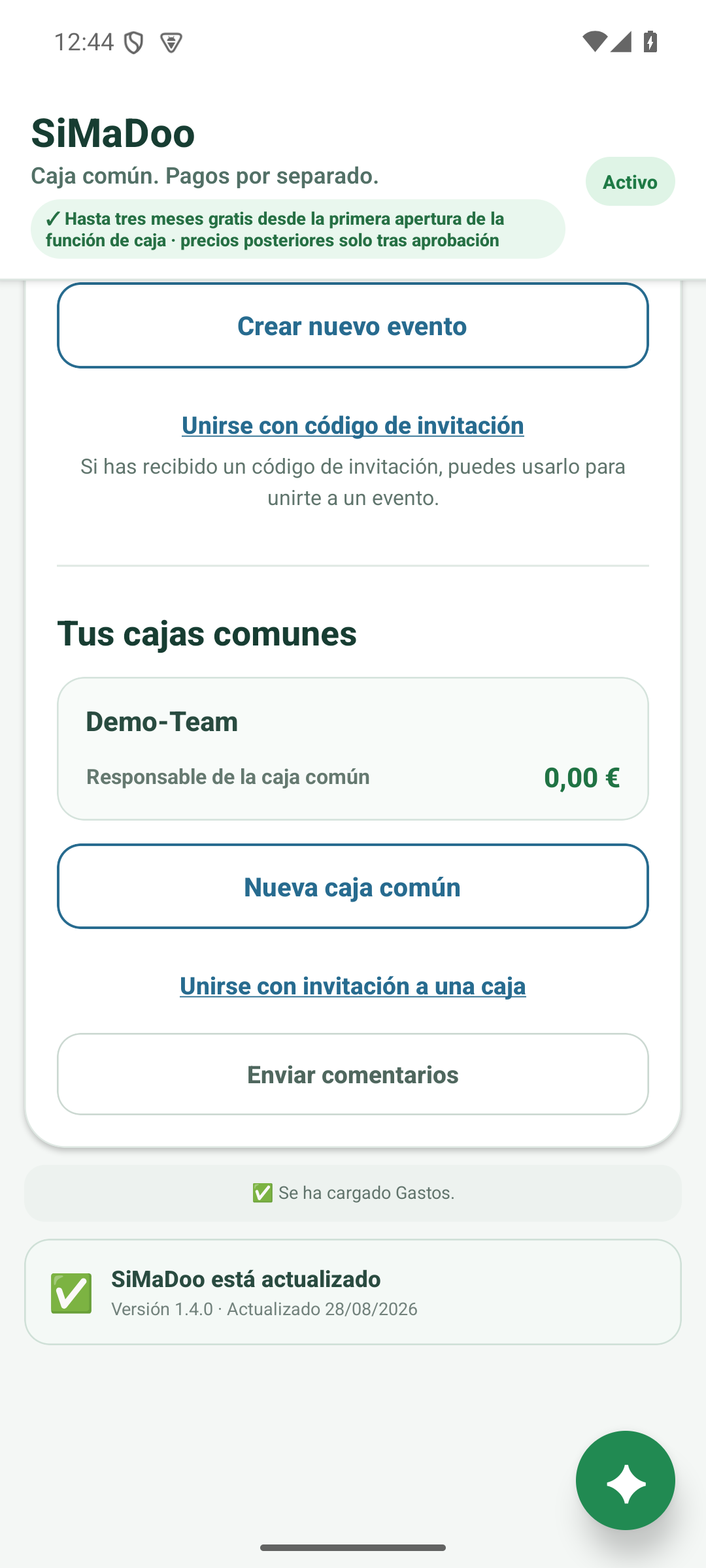 Elegir o crear una caja