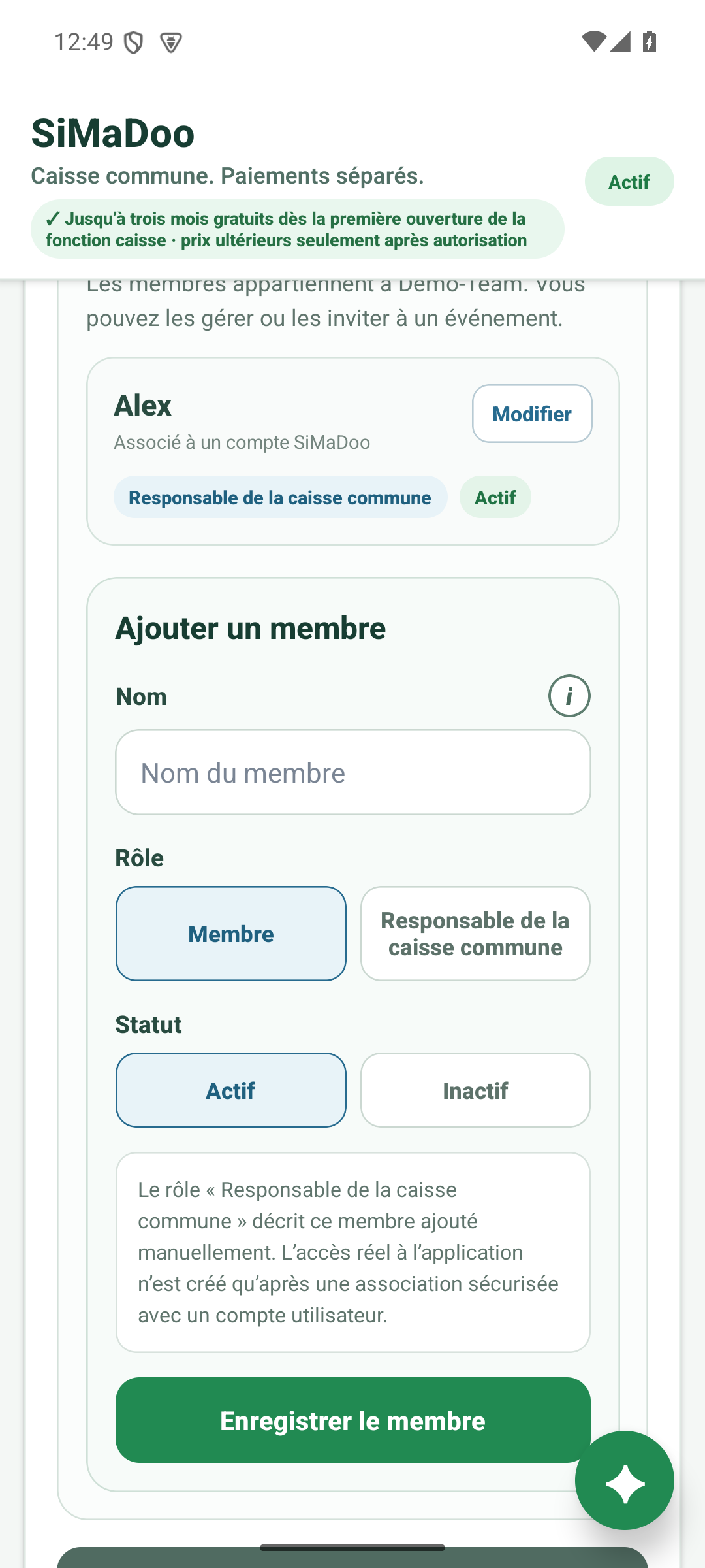 Gérer la caisse d’équipe