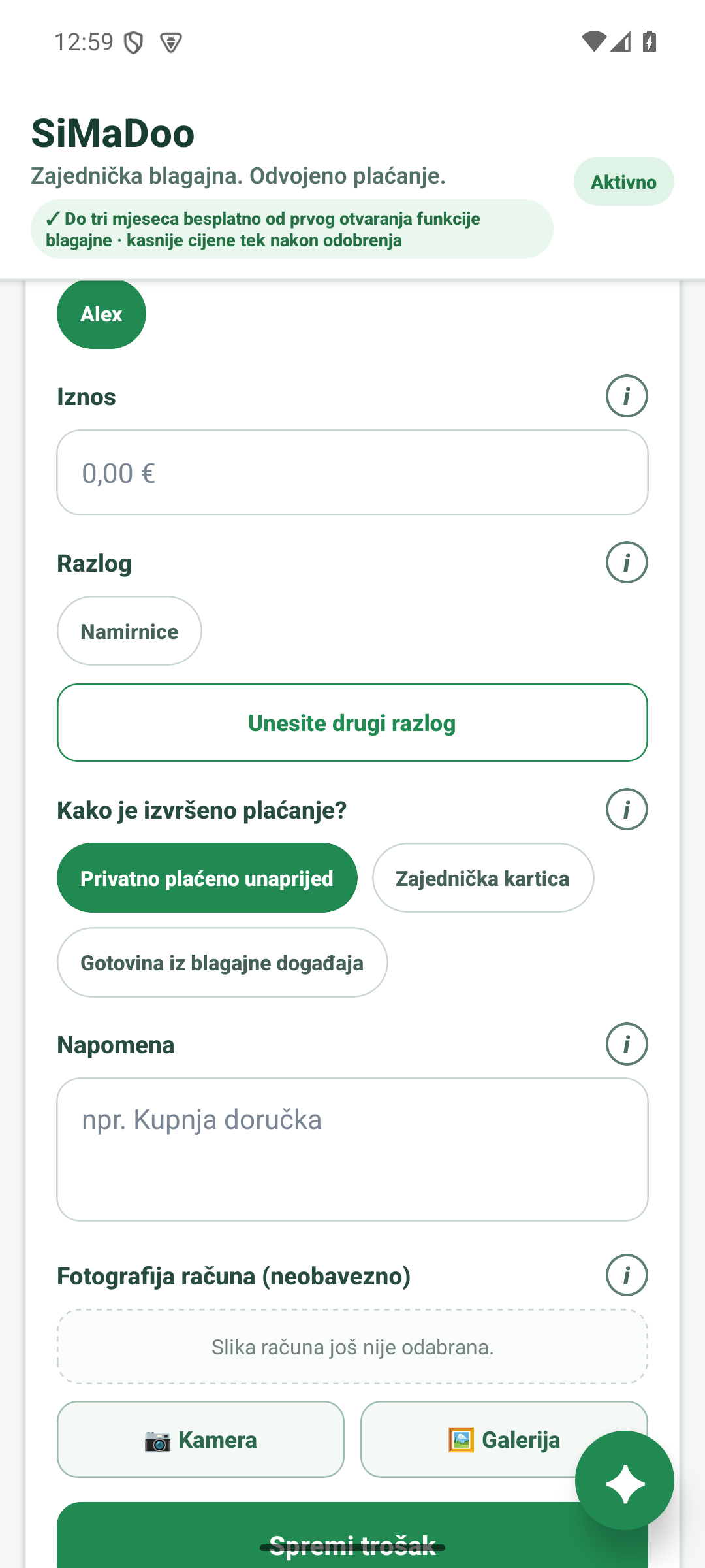 Knjižiti trošak